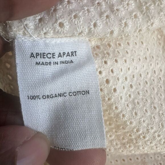 A Piece Apart Cream Perforated Tiered Maxi Dress 0 - Picture 11 of 11